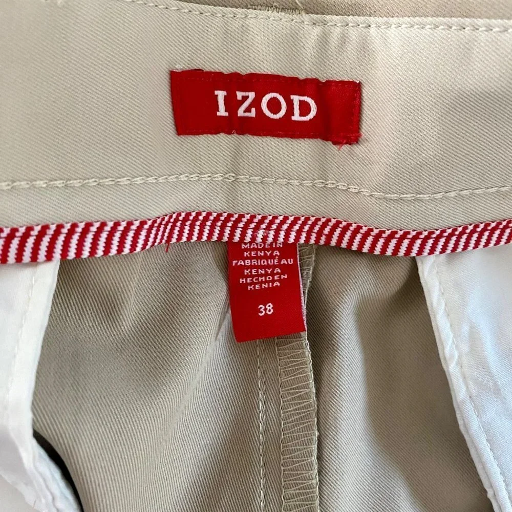 Izod Men's Polyester Shorts Size 38